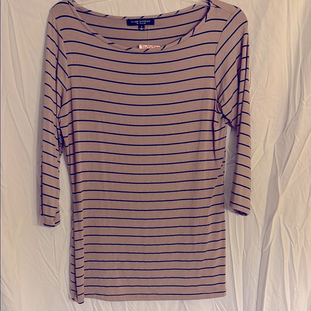 Green Envelope - Brown Striped Women's Top NWT
